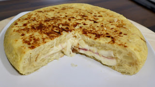 tortilla sandwich jamon queso fácil receta