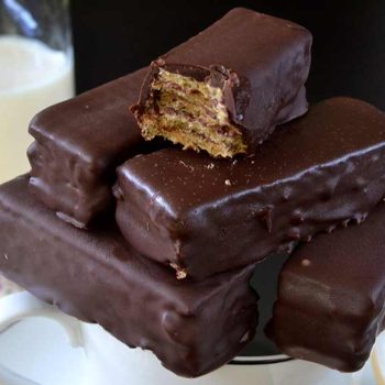 Receta galletas barquillo rellenas de crema chocolate recubiertas de chocolate