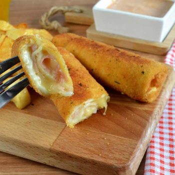 flamenquines pan molde fácil receta jamon queso