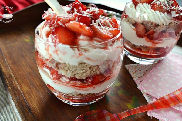 receta trifle de fresas