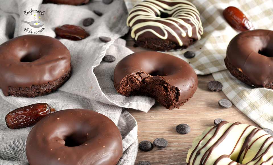 Donuts de calabaza y chocolate (Sin gluten, Sin azúcar y sin lactosa)