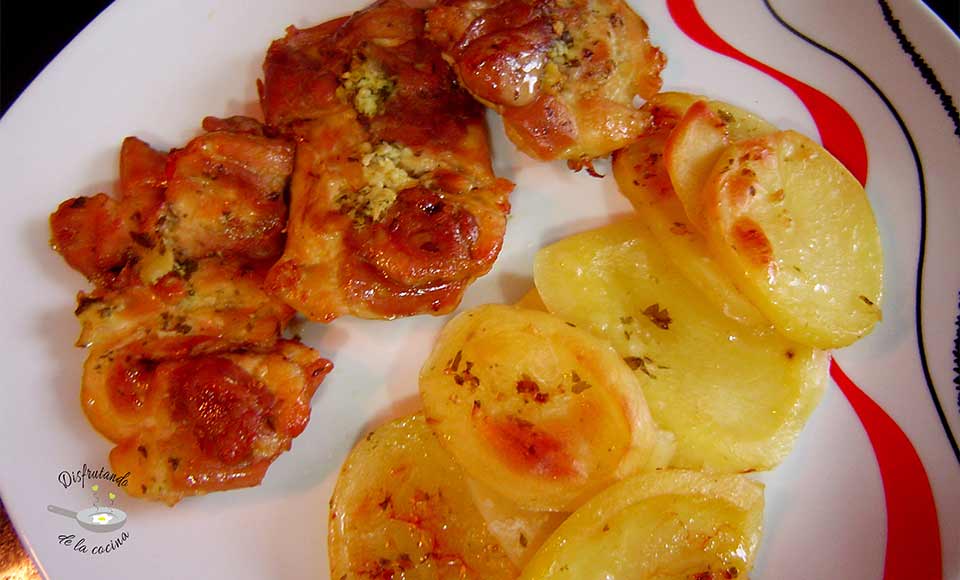 Receta de pollo al horno con patatas casero