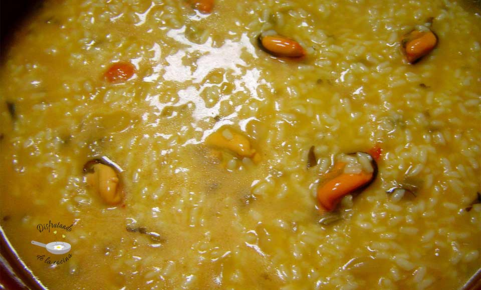 Receta de arroz caldoso con mejillones