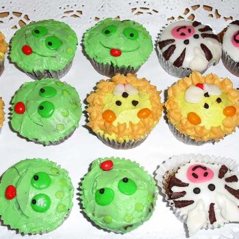 Cupcakes de animales de la selva para niños