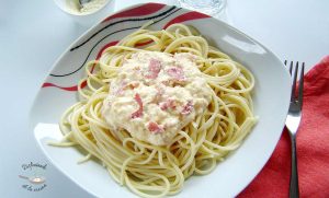 Espaguetis con salsa a la carbonara