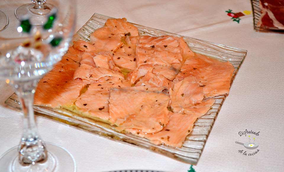 Receta de salmón marinado