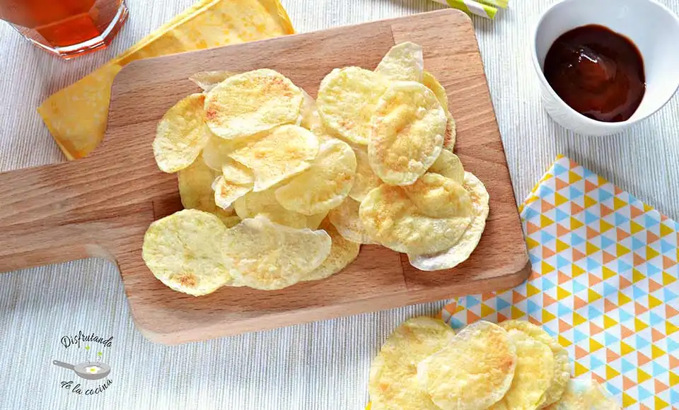Receta de patatas chips al microondas