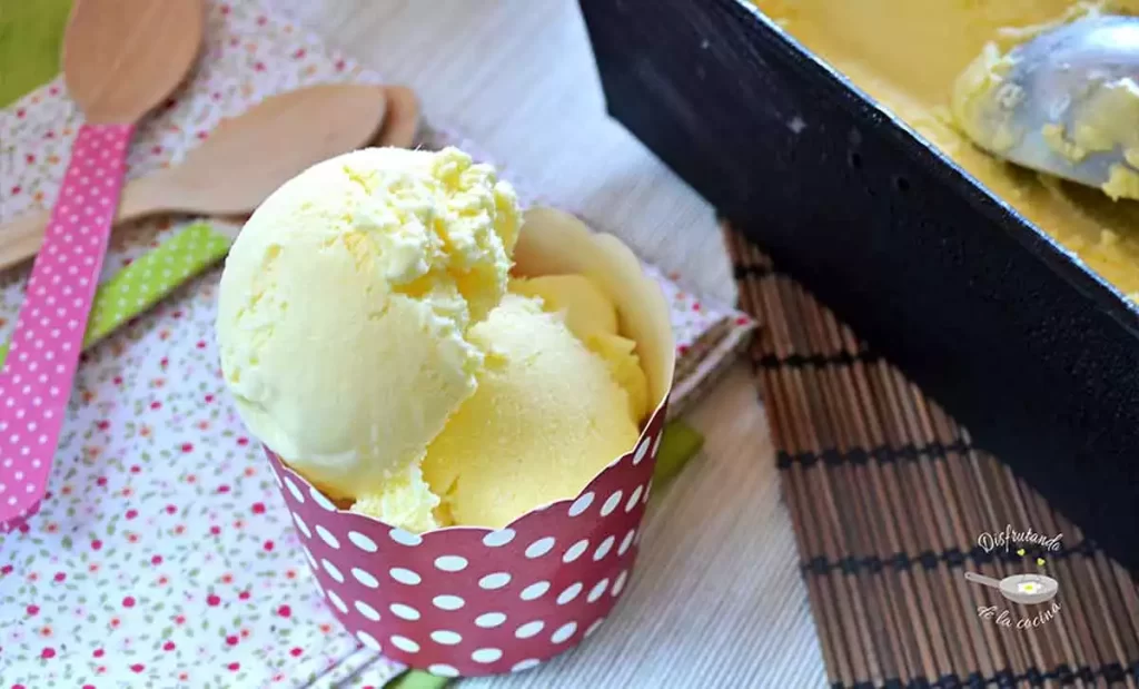 Receta de helado cremoso de mango