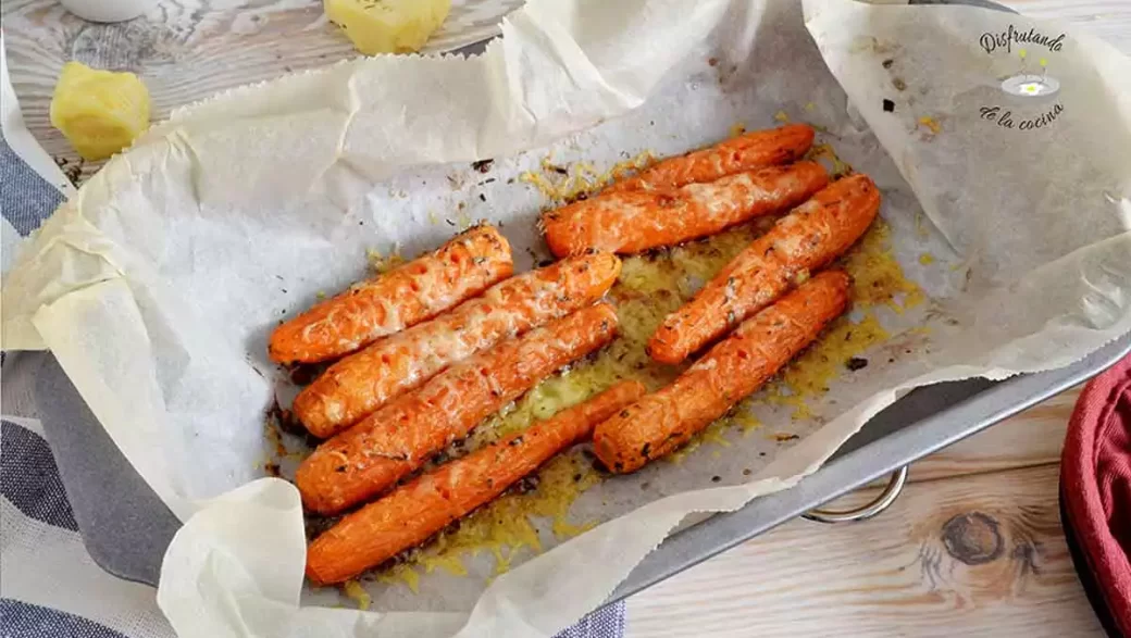 Receta zanahorias al horno con queso