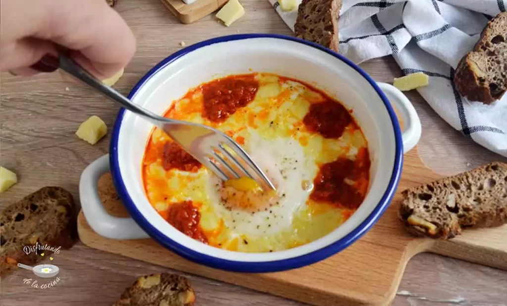 Receta de huevos con queso y sobrasada en freidora de aire